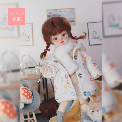 taobao agent Doll, clothing, winter jacket, cute plush scarf, hand warmer