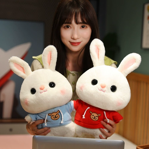 Плюшевая игрушка, кролик, тряпичная кукла, талисман, популярно в интернете, белый кролик, год кролика, талисман года, подарок на день рождения