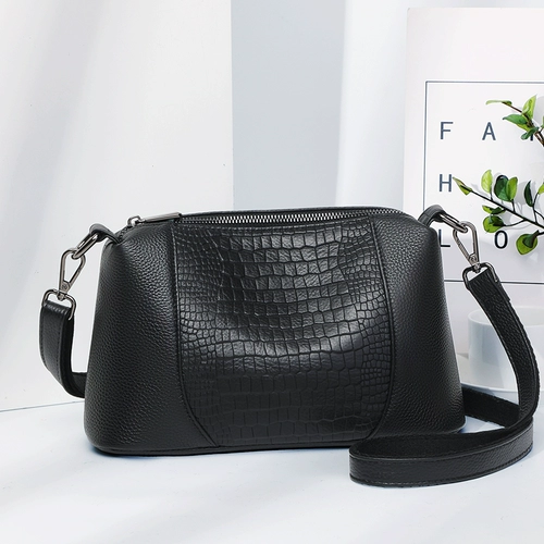 Универсальная сумка через плечо, модная небольшая сумка, кожаная сумка на одно плечо, из натуральной кожи, коллекция 2021, изысканный стиль, крокодиловый принт, воловья кожа