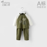 Детский комплект, весенний осенний хлопковый комбинезон для мальчиков, 2020, в западном стиле