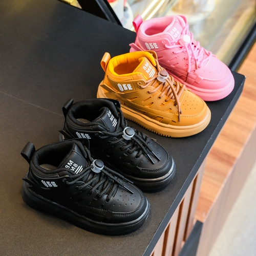 Детская демисезонная спортивная обувь, высокие утепленные кроссовки, повседневная обувь для мальчиков, подходит для подростков
