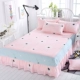 Giường ngủ loại giường ga trải giường phòng ngủ mới bao gồm giường đơn sắc bảo vệ thời trang nệm cậu bé bìa vải ren - Váy Petti