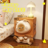 Кошачья картонная кровати замена таблицы творческая милая домашняя спальня маленькая квартира детская комната прикроватная стойка для хранения стола для хранения