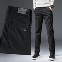 Мужские демисезонные хаки универсальные повседневные брюки для отдыха, хлопковые штаны, свободный прямой крой, 2021 года