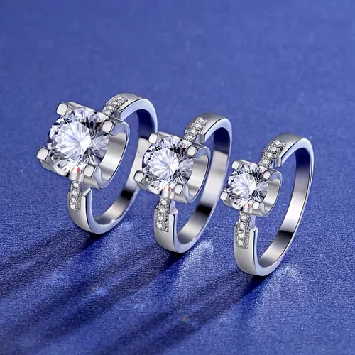 Платиновое импортное классическое брендовое обручальное кольцо, 18 карат