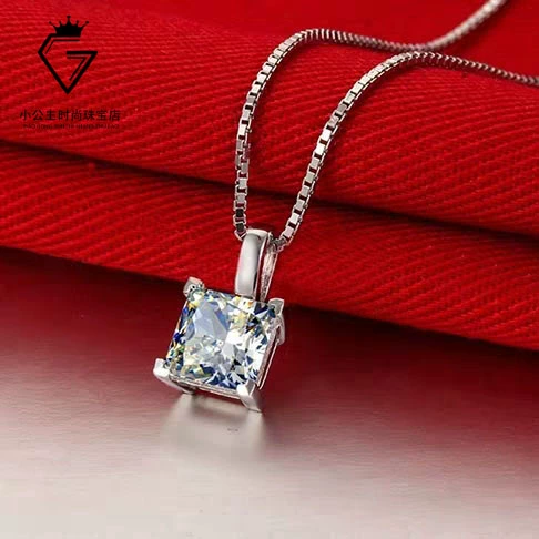 Платиновая подвеска для принцессы, универсальное ожерелье, платина 950 пробы, простой и элегантный дизайн