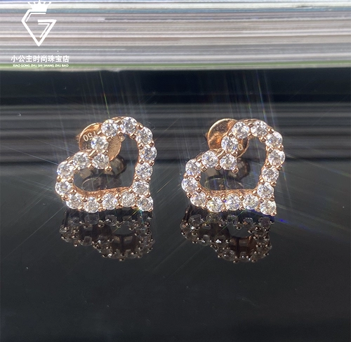 Золотые серьги, 18 карат, розовое золото