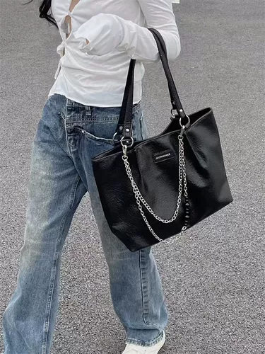 Вместительная и большая цепь, сумка на одно плечо, 2023