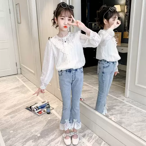 Осенняя рубашка, детская приятная телу кукла девочка, коллекция 2022, в западном стиле