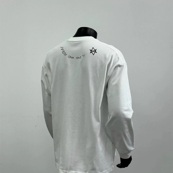 Осенний хлопковый лонгслив, в американском стиле, оверсайз