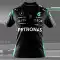 áo sơ mi polo Bộ đồ đua thoáng khí nhanh khô của Mercedes AMG Petronas F1 Team 2022 áo phông nam có cổ Polo