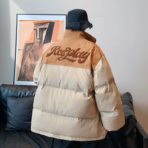 Демисезонное полотенце, вельветовый трендовый пуховик, куртка для влюбленных для отдыха, в американском стиле