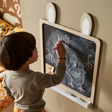 Стикер стены граффити 儿童房墙壁画画黑板涂鸦画板木质装饰挂件卧室样板间软装墙上挂饰