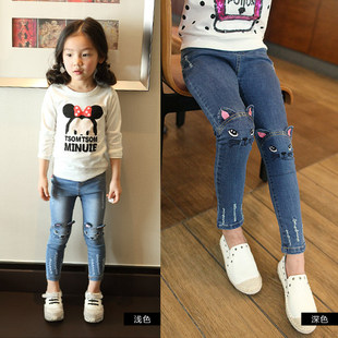 Autumn jeans, trousers, pencil, 2022, children's clothing, suitable for teen