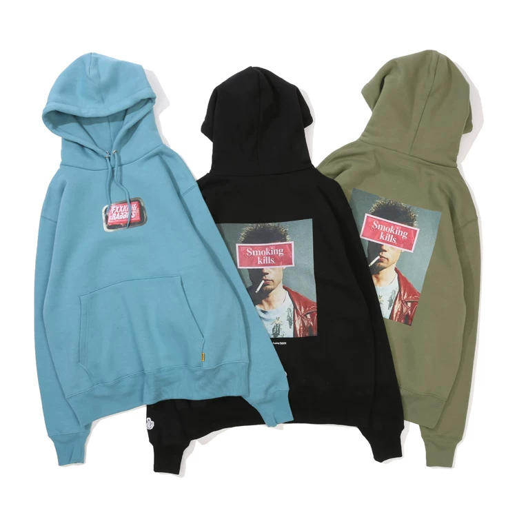 Скидочная толстовка-худи с красной некурящей защитой, FR2 XLARGE COLLABORATION, модный