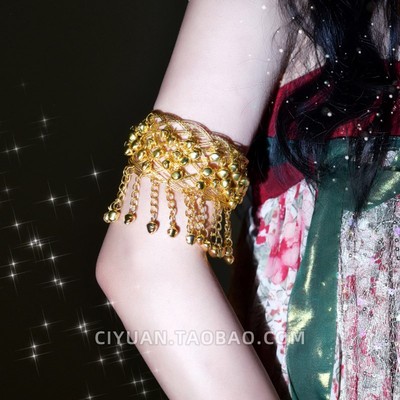 taobao agent Golden dancing small bell with tassels, accessory, bracelet, wristband, Lolita style, punk style
