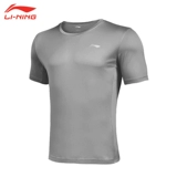 Li Ning, приятная телу спортивная баскетбольная быстросохнущая демисезонная футболка с коротким рукавом для спортзала для тренировок, для бега, короткий рукав, в обтяжку
