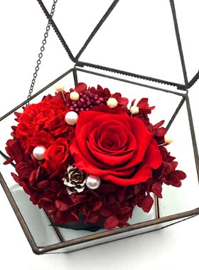 rose心只有你红玫瑰进口永生花结婚生日情人节毕业季礼物only定制