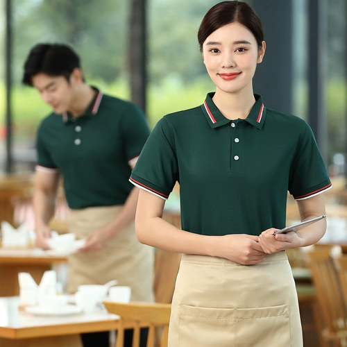 Летняя футболка для работы подходит для мужчин и женщин, короткий рукав, делается под заказ