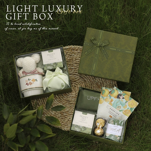 Полотенце, подарочная коробка, для подружки невесты, подарок на день рождения, с медвежатами, изысканный стиль