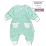 爱布谷 Детский хлопковый тонкий летний спальный мешок на четыре сезона, универсальное марлевое детское одеяло, осенний