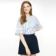 UGIZ sản phẩm mới mùa hè của phụ nữ Hàn Quốc áo sơ mi cotton sọc giản dị đơn giản hàng đầu nữ UBSB511A - Áo sơ mi