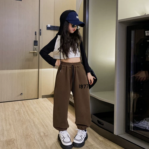 Комплект, демисезонные штаны, зимние бархатные детские джинсы с начесом, в западном стиле, подходит для подростков