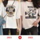 trong triều phụ nữ ngắn tay mùa hè năm 2021 mới phiên bản Hàn Quốc rộng rãi của bông tinh khiết áo phông trắng của phụ nữ từ bi quần áo nửa tay trên cùng - Áo phông