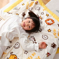 Хлопковое летнее одеяло с животными