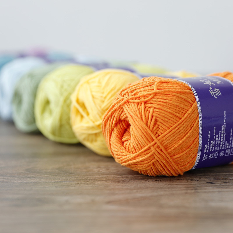 燕子编织 雪妃尔5股牛奶棉线 diy手工编织包包玩偶精梳宝宝毛线 - 淘宝联盟商品