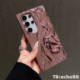 Chic Wavy Electroplated Glossy Magenta Phone Case for Galaxy S25, S25+, and S25 Ultra