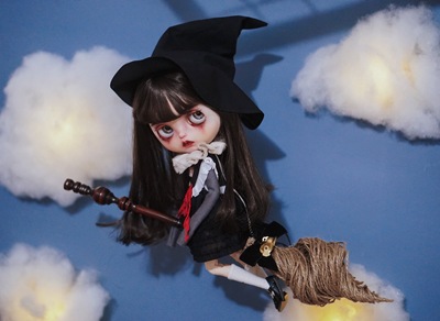 taobao agent [October 14th] Halloween BLYTHE Little cloth doll bjd four -quarter six -point witch's broom