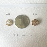 Шесть бриллиантов+жемчужная роза золотой