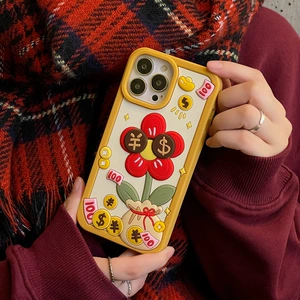 Apple, трехмерный совместимый iPhone 14, силиконовый чехол для телефона, в цветочек, iphone, 13promax