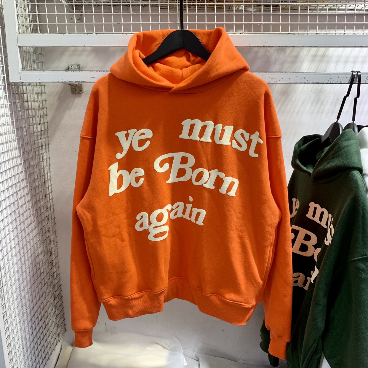 Felpa con cappuccio sottile e larga stampata in schiuma CPFM Kanye Reborn, marchio americano alla moda KANYE Felpa con cappuccio in peluche da uomo_voghion.com