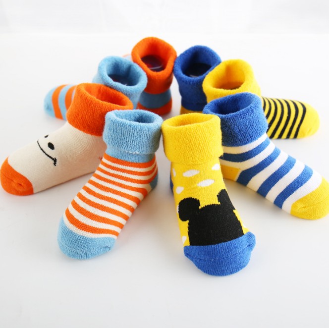 宝宝袜子婴儿加厚保暖纯棉秋冬季0-12个月2-4岁儿童全棉新生儿袜