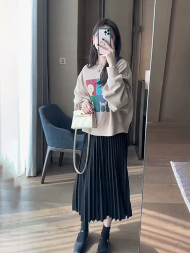 Осенняя мультяшная толстовка, сексуальный комплект, коллекция 2022, в стиле Шанель