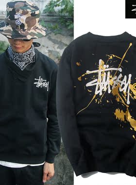 pe***er   发布了  香港代购潮牌stussy烫金泼墨字母嘻哈街头