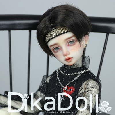 taobao agent Dikadoll DK4 points Xiaoga Black High -temperature Silk Hand Different Short Hair BJD Wigs with wig