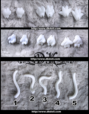 taobao agent [Guancang display] Dikadoll DK12 points Cat claw cat tail BJD doll palm pet resin accessories