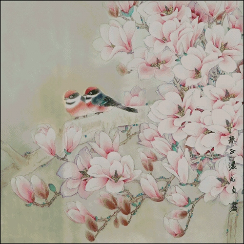 Chunzhengnan Cross Stitch 2022 Новая гостиная Magnolia Simple Floral Print Современная полная вышивка