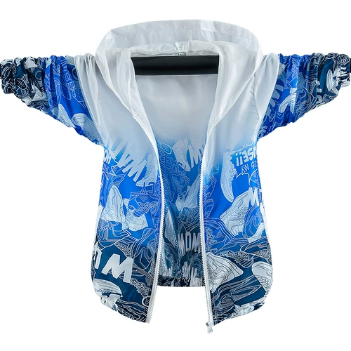 Детский солнцезащитный крем, легкая и тонкая дышащая одежда для защиты от солнца, летняя пляжная куртка для мальчиков, ветровка, градиент