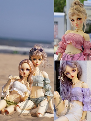taobao agent MVS daily BJD one -character shoulder short top three -pointer girl