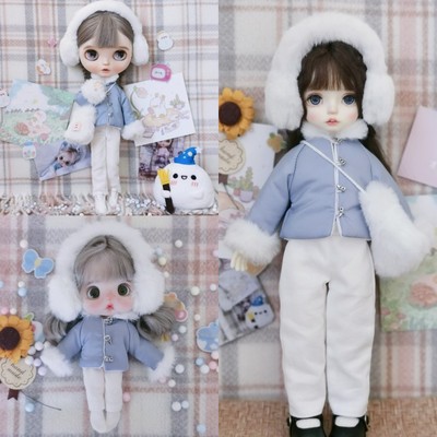 taobao agent Xinghe OB11/BJD6 point/small cloth BLYTHE baby clothing material bag sea salt ice cream winter cotton clothing ear protection
