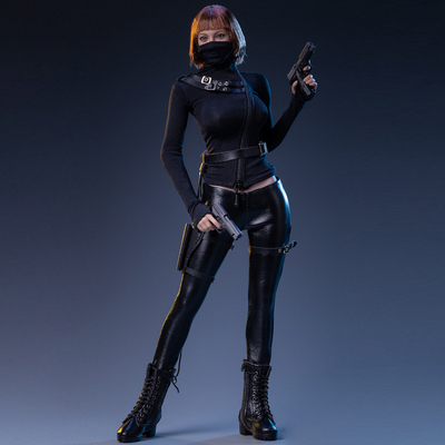 taobao agent Clothing, bodysuit, jacket, movable women's doll, scale 1:6, soldier, tight