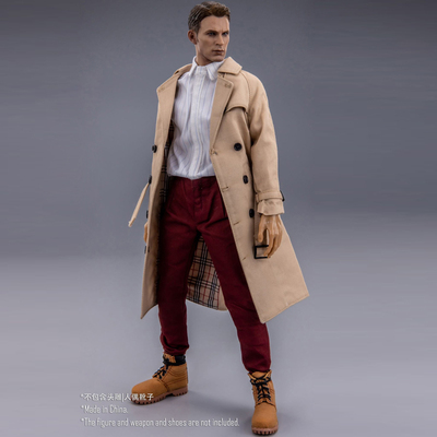 taobao agent Clothing, jeans, trench coat, doll, set, scale 1:6, soldier, British style