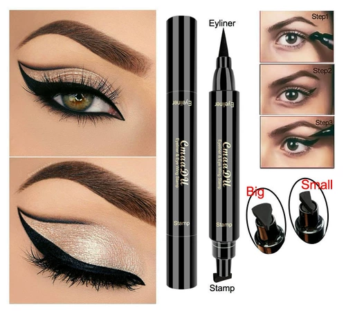 Двусторонняя печать, карандаш для глаз, карандаш для губ, европейский стиль, кошачий глаз