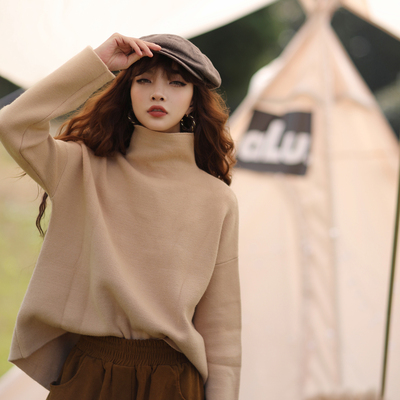 taobao agent [Limited 50 % off | No refund] Alu Mano Girl Elastic Knit Warm Case -Cloak Kidswear sweater sweater