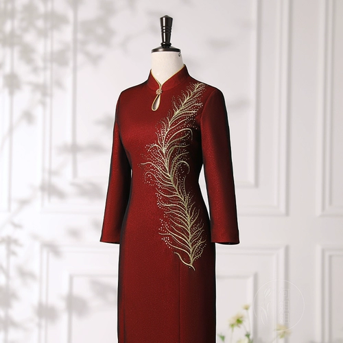 Ципао, красное свадебное платье для матери, подходит для подростков