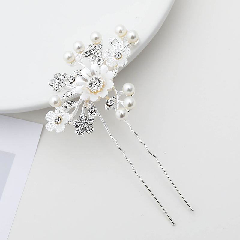 Pearl petals-silver (one piece)